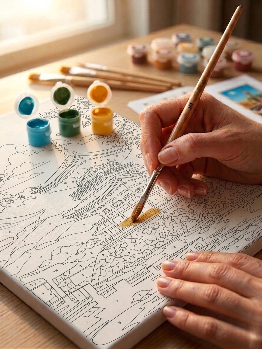Kit peinture sur numéros - Souffle d'Asie