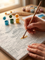 Kit peinture sur numéros - Souffle d'Asie