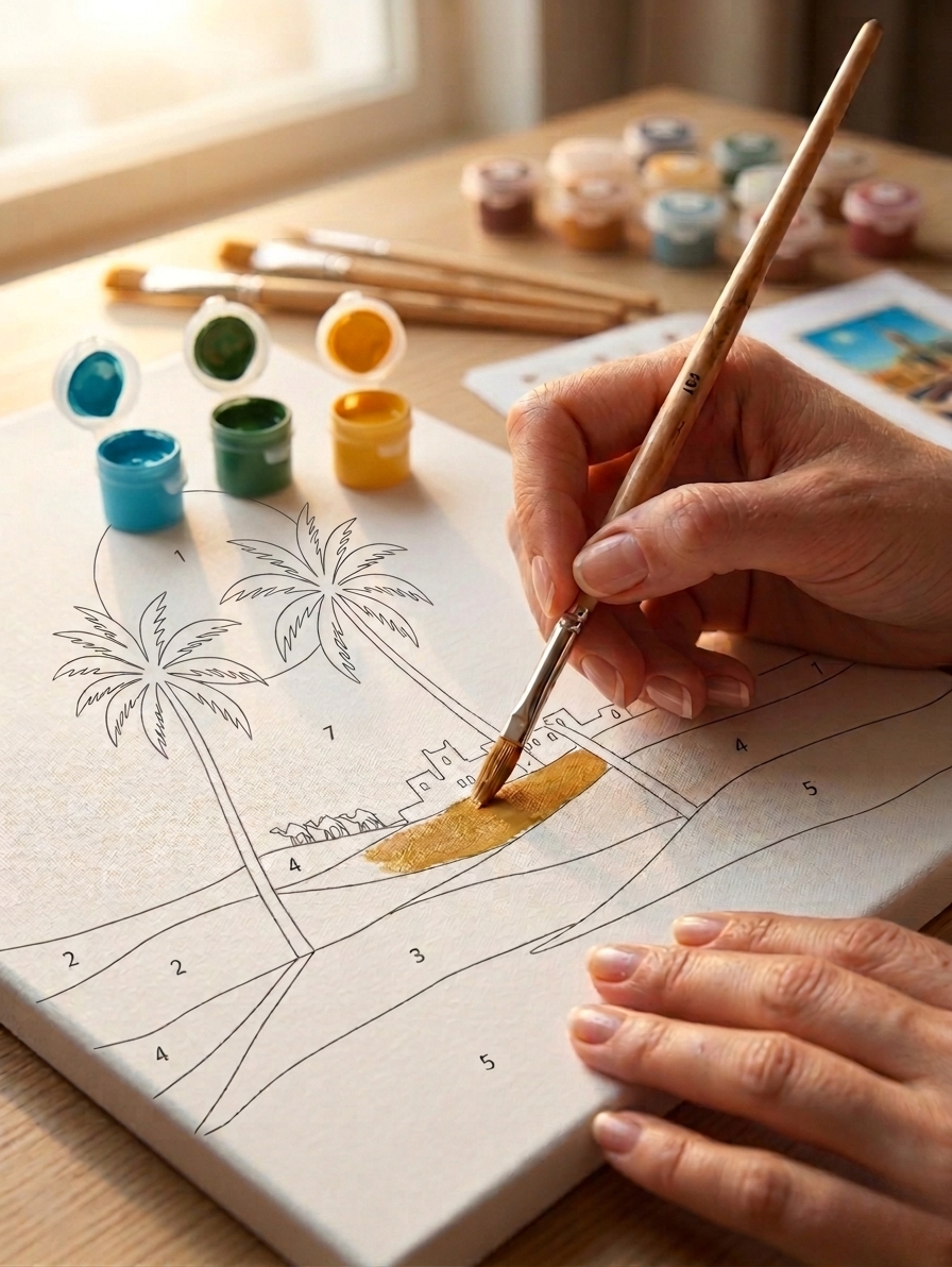 Kit peinture par numéros - Terres d'Afrique