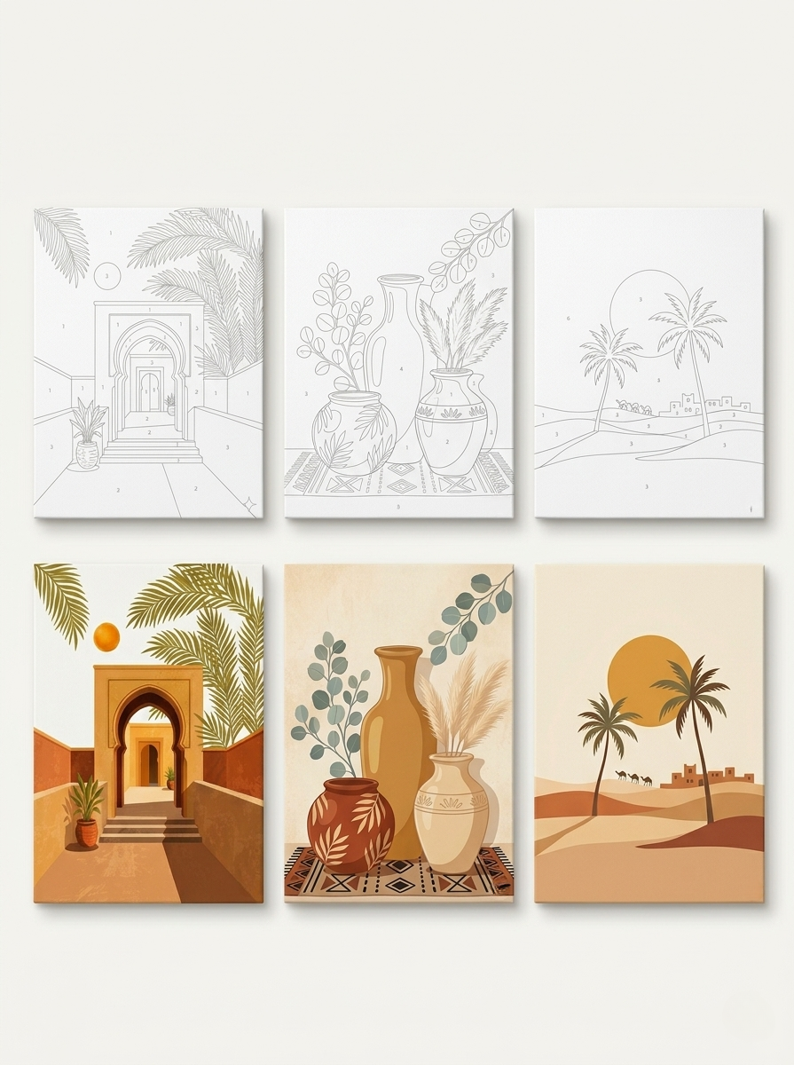 Kit peinture par numéros - Terres d'Afrique