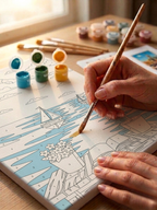 Kit peinture par numéros - Evasion Médittérannée
