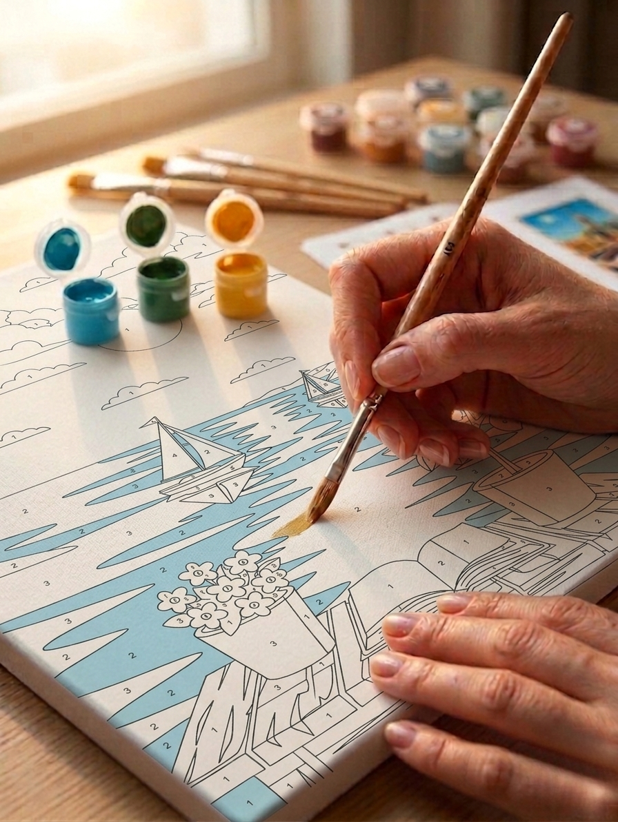 Kit peinture par numéros - Evasion Médittérannée